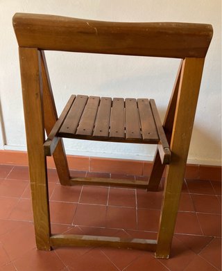 Silla estilo Trieste Aldo Jacober plegable madera