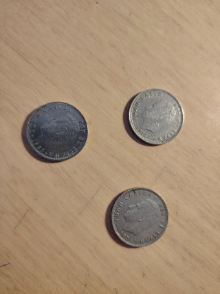 Lote 3 monedas 25 pesetas Juan Carlos I