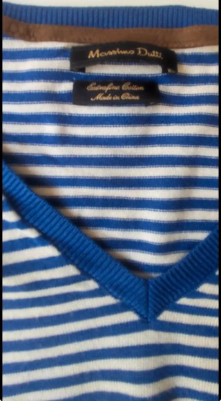 Jersey Massimo Dutti Rayas Azul Blanco