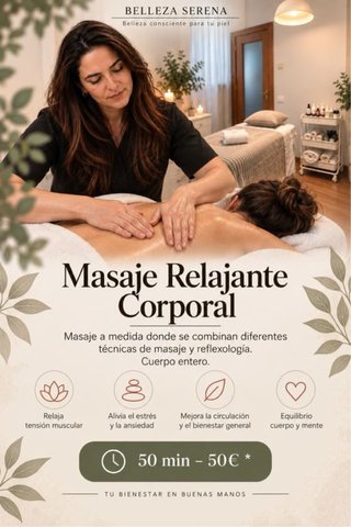 Masaje relajante corporal en Barcelona