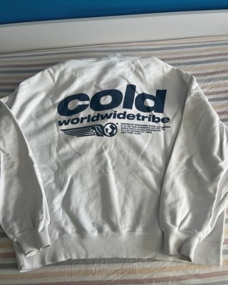 Sudadera Cold Culture Estampada Talla L Blanca