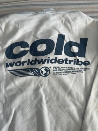 Sudadera Cold Culture Estampada Talla L Blanca