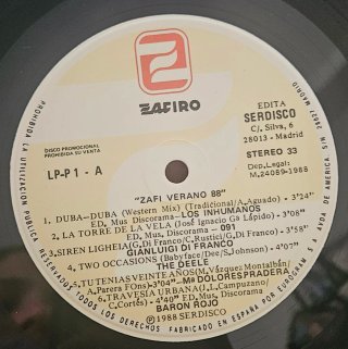 Vinilo Zafiverano '88 - Compilatorio