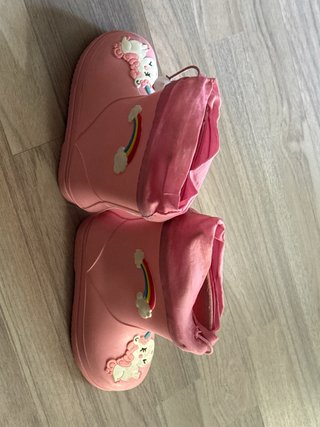 Botas de agua unicornio rosa ajustables