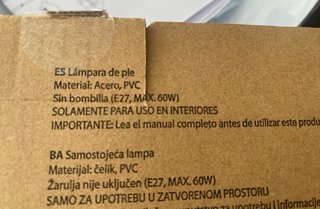 Lámpara de pie moderna 140 cm NUEVA