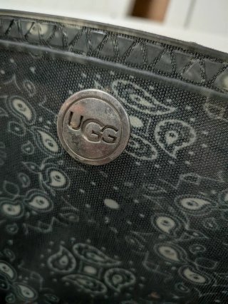 Stivali da acqua UGG neri con stampa