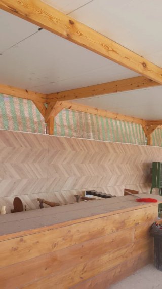 Pérgola o porche de madera