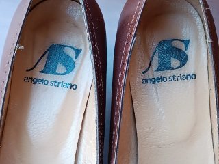 Zapatos de salón marrones tacón bajo