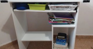 Escritorio blanco 80x45x75