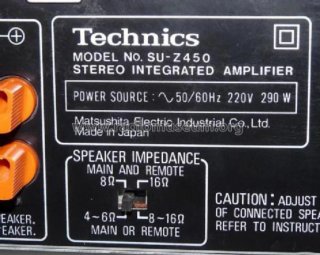 Technics SU-Z450 Amplificador Integrado