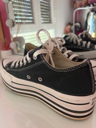 Converse plataforma negras