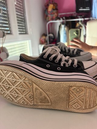 Converse plataforma negras
