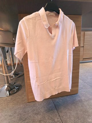 Polo H&M maglia leggera rosa cipria