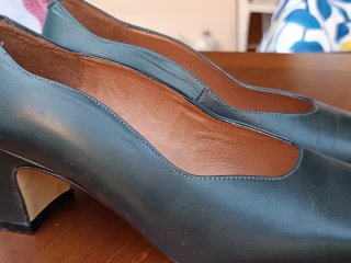 Zapatos de salón verde botella