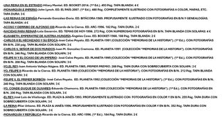 LIBROS “HISTÓRICA” (MONARQUÍAS)