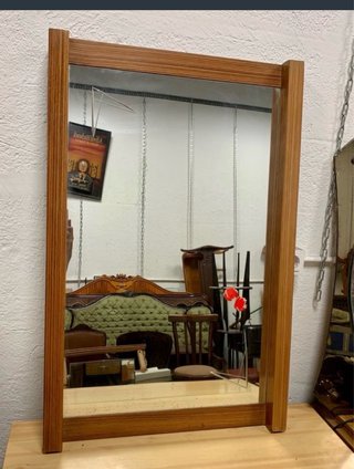 Espejo Rectangular Vintage Madera y Cristal