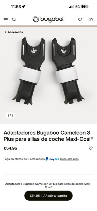 Adaptadores Bugaboo Cameleon 3 Maxi-Cosi