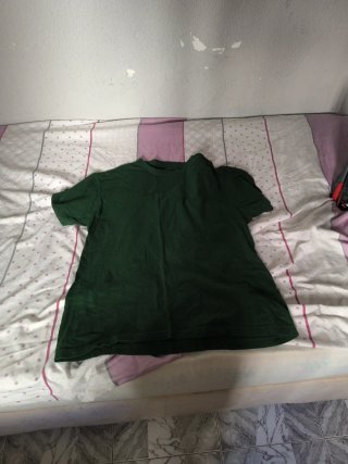 Camiseta verde hombre manga corta