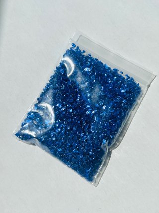 Piedra de vidrio triturado azul