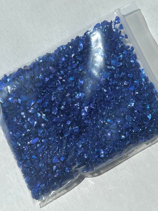 Piedra de vidrio triturado azul