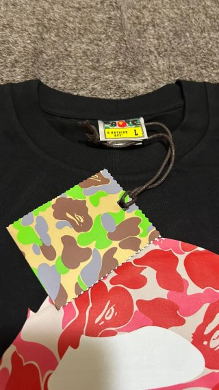 Maglia BAPE Taglia L - Nero e Rosa