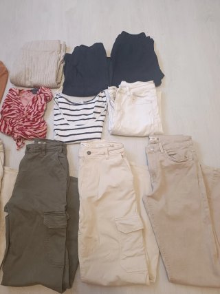 Lote Ropa Mujer - Pantalones Cargo y Tops Varia