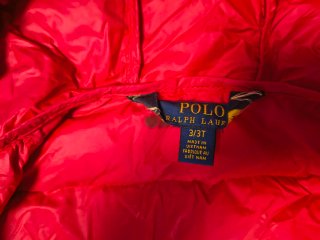Abrigo Ralph Lauren niño/a rojo