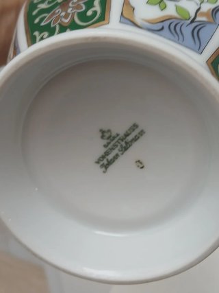 Vaso vintage porcellana decorato