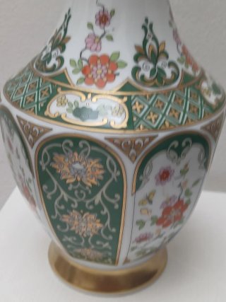 Vaso vintage porcellana decorato