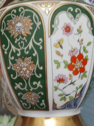 Vaso vintage porcellana decorato