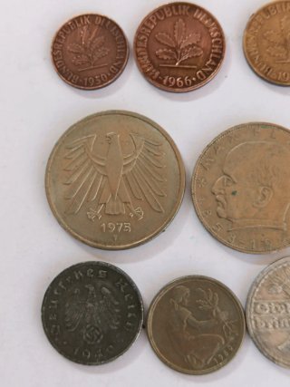 Lotto di 11 monete storiche tedesche