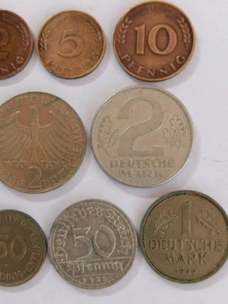 Lotto di 11 monete storiche tedesche