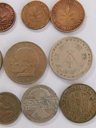 Lotto di 11 monete storiche tedesche