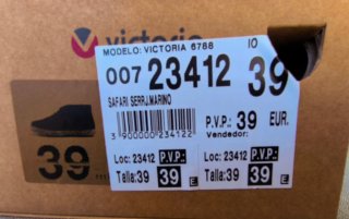 Botín Victoria Azul Talla 39