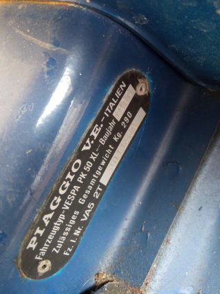 Vespa PK XL 50 Plurimatic Azul