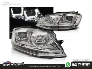 FAROS DELANTEROS LED PARA VOLKSWAGEN GOLF 7 CROMO 2012-2017