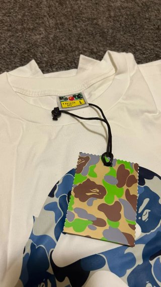 Maglia BAPE con stampa ape head blu