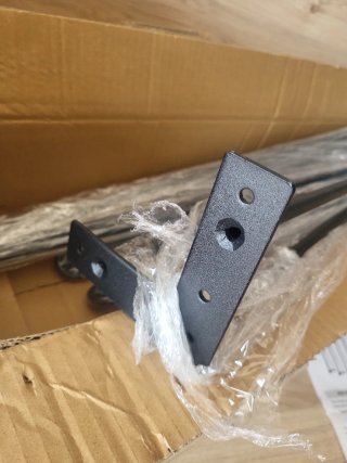 Gambe per Tavolo in Acciaio al Carbonio Happybuy 86,3 cm