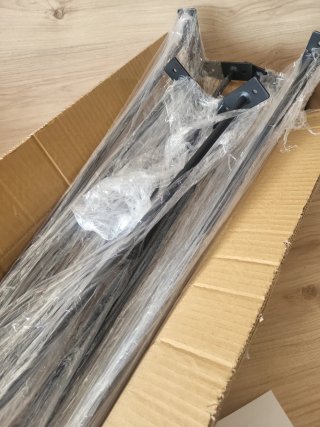 Gambe per Tavolo in Acciaio al Carbonio Happybuy 86,3 cm