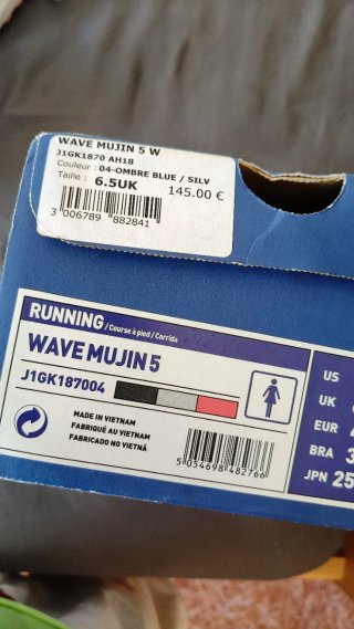 Zapatillas trail running mujer Mizuno talla 40