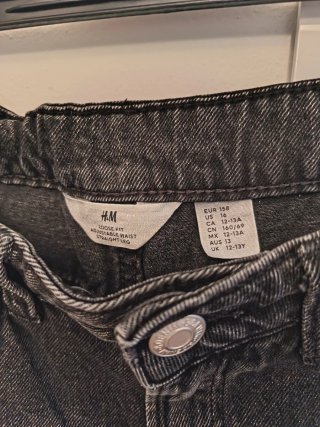 Jeans Cargo H&M Grigio Scuro/Nero