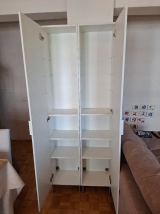 Dos muebles de baño Ikea Havback blancos