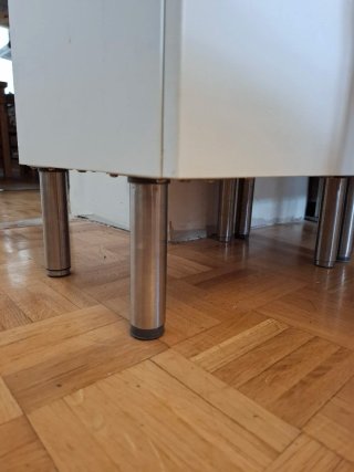 Dos muebles de baño Ikea Havback blancos