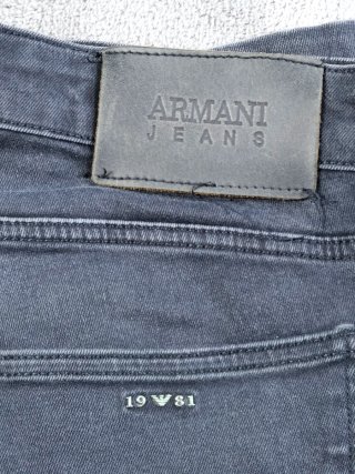 Armani Jeans 3237 Hombre W36 Negro Vintage