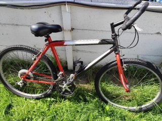 Bicicleta de Montaña Roja y Negra