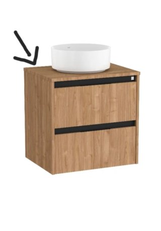 Encimera baño madera 60 cm Roca