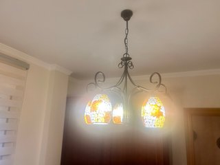 Lámpara techo 5 luces mosaico
