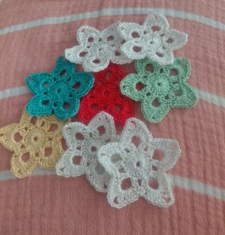 10 Estrellas de algodón 8ctm