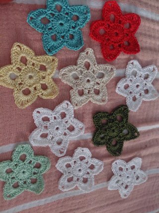 10 Estrellas de algodón 8ctm