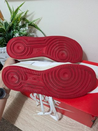 Zapatillas Nike Air Force 1 AF1 Blancas Rojas